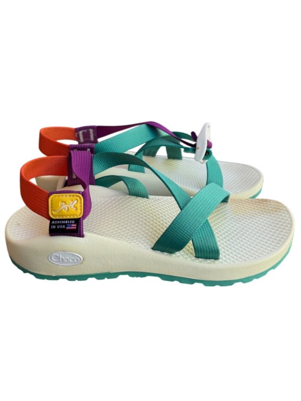 Chaco Womens Z/1 Classic Sandals W7 Multi-Color Straps Assembled  USA Minor Flaw